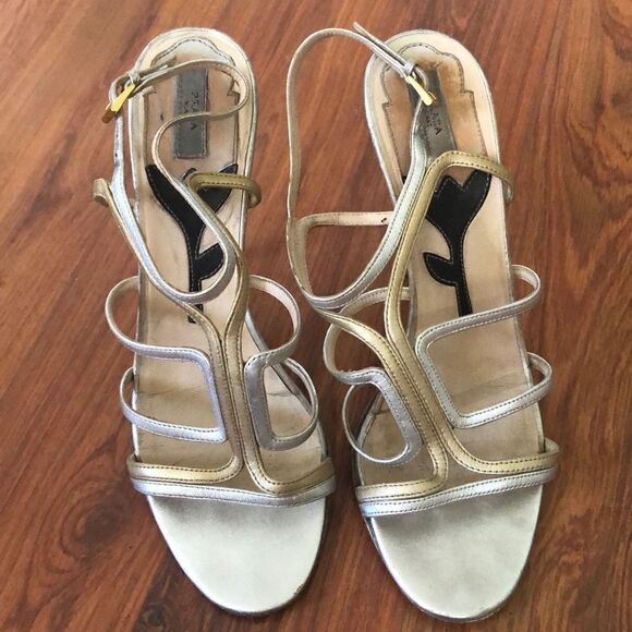 Prada Silver and gold high heels, size 37 - Picture 2 of 7